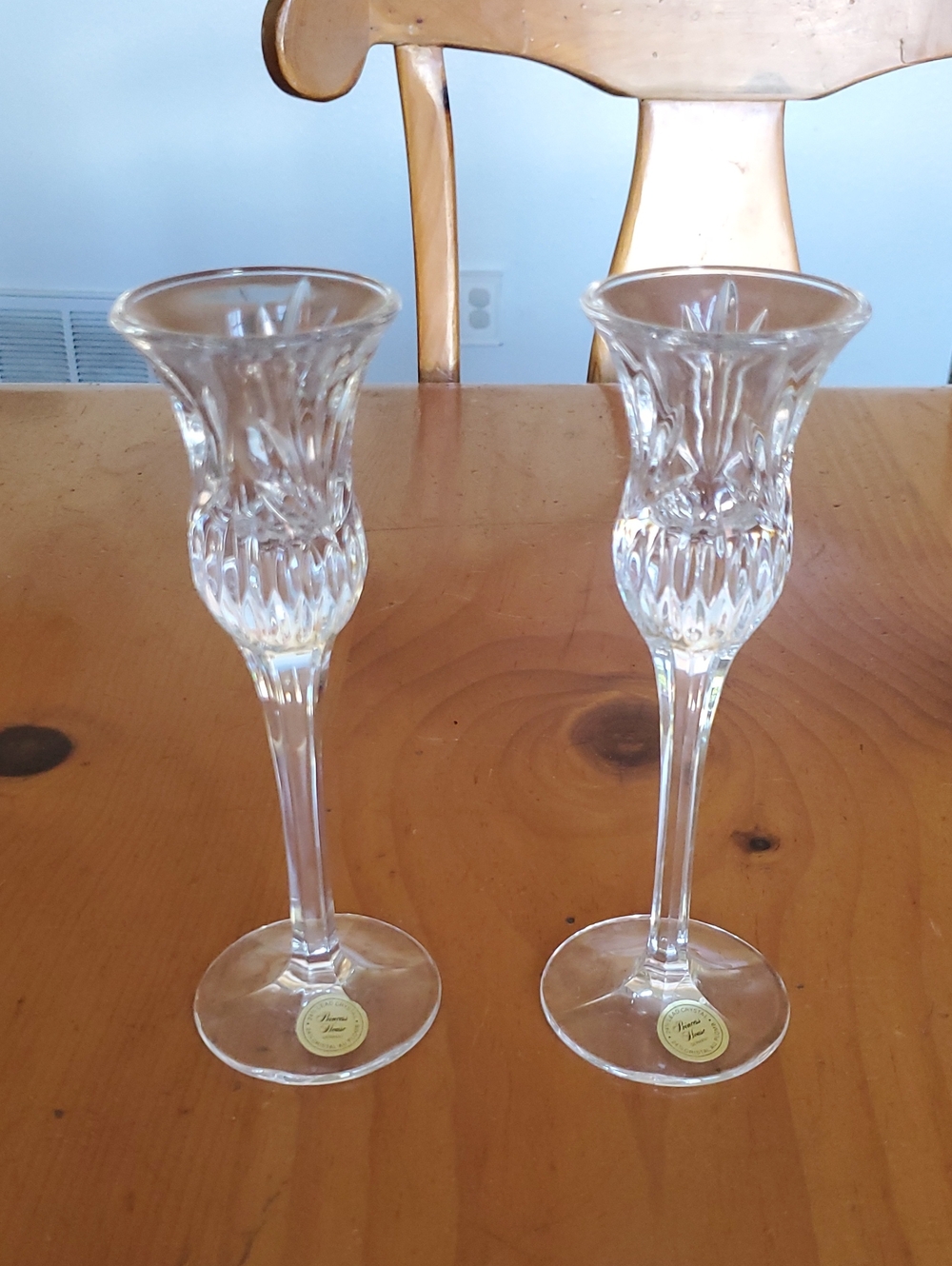 Vintage Princess House Crystal Candlestick Holders Set of 2 Model 940 8”